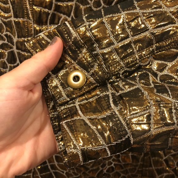 Ruby Rd. Gold Giraffe Print Blazer Size 16 - Picture 6 of 8